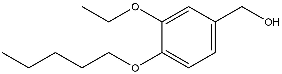 3-Ethoxy-4-(pentyloxy)benzenemethanol 结构式