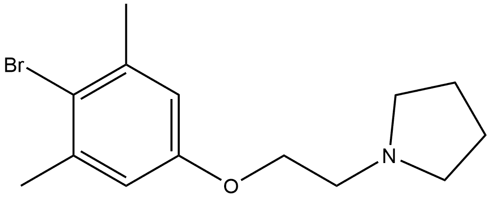 1-[2-(4-Bromo-3,5-dimethylphenoxy)ethyl]pyrrolidine,1021165-62-7,结构式