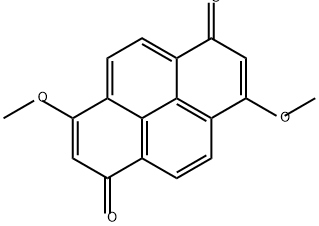1,6-Pyrenedione, 3,8-dimethoxy- 化学構造式