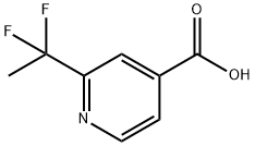 4-Pyridinecarboxylic acid, 2-(1,1-difluoroethyl)- 化学構造式
