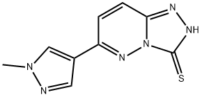 1,2,4-Triazolo[4,3-b]pyridazine-3(2H)-thione, 6-(1-methyl-1H-pyrazol-4-yl)- 化学構造式