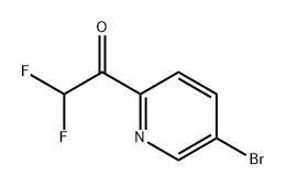 Ethanone, 1-(5-bromo-2-pyridinyl)-2,2-difluoro- Structure