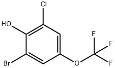 2-bromo-6-chloro-4-(trifluoromethoxy)phenol 结构式