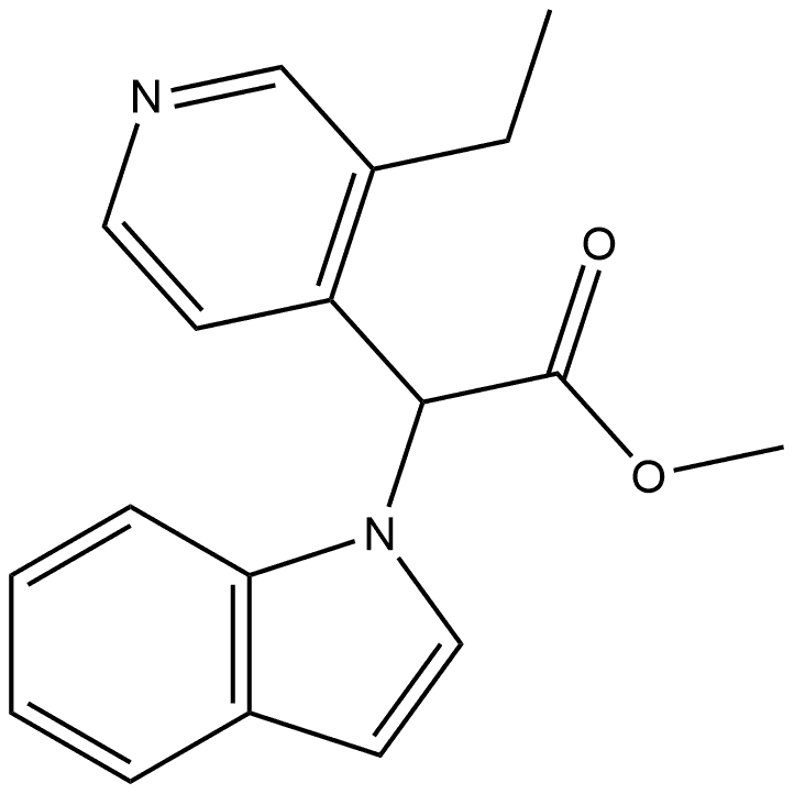 1H-Indole-1-acetic acid, α-(3-ethyl-4-pyridinyl)-, methyl ester Structure