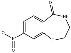 1,4-Benzoxazepin-5(2H)-one, 3,4-dihydro-8-nitro- Structure