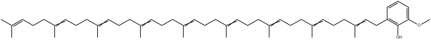 2-Methoxy-6-(3,7,11,15,19,23,27,31,35-nonamethyl-2,6,10,14,18,22,26,30,34-hexatriacontanonenyl)phenol Struktur