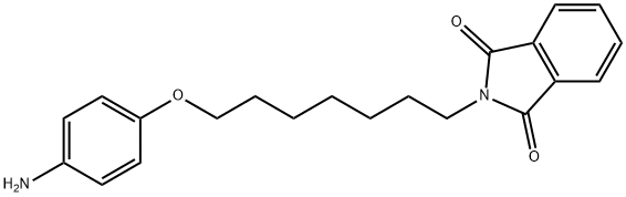 1H-Isoindole-1,3(2H)-dione, 2-[7-(4-aminophenoxy)heptyl]- 化学構造式