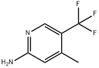 2-Amino-4-methyl-5-(trifluoromethyl)pyridine 化学構造式