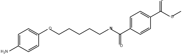 Benzoic acid, 4-[[[5-(4-aminophenoxy)pentyl]amino]carbonyl]-, methyl ester 结构式