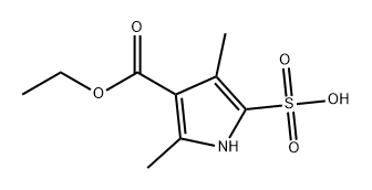 1H-Pyrrole-3-carboxylic acid, 2,4-dimethyl-5-sulfo-, 3-ethyl ester Struktur