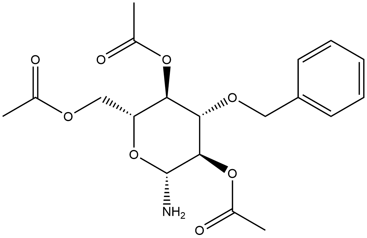 (2R,3R,4S,5R,6R)-2-(acetoxymethyl)-6-amino-4-(benzyloxy)tetrahydro-2H-pyran-3,5-diyl diacetate(WX191899)|(2R,3R,4S,5R,6R)-2-(乙酰氧基甲基)-6-氨基-4-(苄氧基)四氢-2H-吡喃-3,5-叉基二醋酸盐