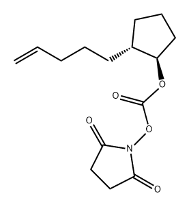 Carbonic acid, 2,5-dioxo-1-pyrrolidinyl (1R,2R)-2-(4-penten-1-yl)cyclopentyl ester 结构式