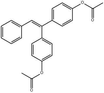 Phenol, 4,4'-(phenylethenylidene)bis-, diacetate (9CI) Structure