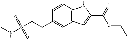 1H-Indole-2-carboxylic acid, 5-[2-[(methylamino)sulfonyl]ethyl]-, ethyl ester Structure