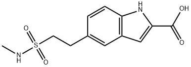 1H-INDOLE-2-CARBOXYLIC ACID, 5-[2-[(METHYLAMINO)SULFONYL]ETHYL]-, 1025797-51-6, 结构式