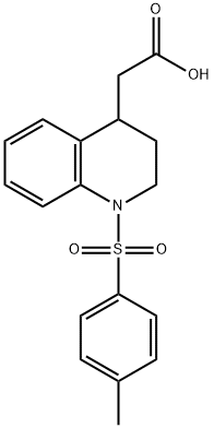 2-(1-Tosyl-1,2,3,4-tetrahydroquinolin-4-yl)acetic acid,102586-89-0,结构式