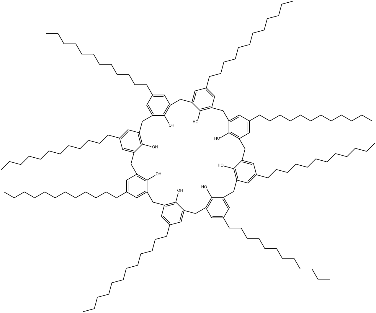 PARA-DODECYLCALIX(8)ARENE,102622-20-8,结构式
