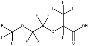 Propanoic acid, 2,3,3,3-tetrafluoro-2-[1,1,2,2-tetrafluoro-2-(trifluoromethoxy)ethoxy]- Struktur