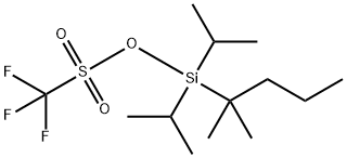Methanesulfonic acid, 1,1,1-trifluoro-, (1,1-dimethylbutyl)bis(1-methylethyl)silyl ester Structure