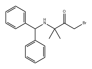 2-Butanone, 1-bromo-3-[(diphenylmethyl)amino]-3-methyl- Struktur