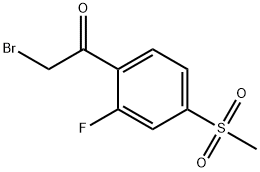 2-Fluoro-4-(methylsulphonyl)phenacyl bromide Structure