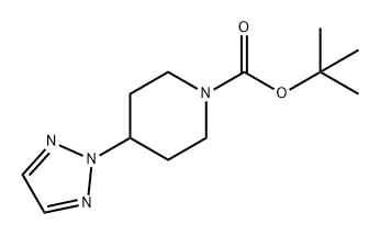 1-Piperidinecarboxylic acid, 4-(2H-1,2,3-triazol-2-yl)-, 1,1-dimethylethyl ester Structure