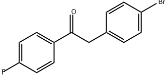 2-(4-溴苯基)-1-(4-氟苯基)乙酮 结构式