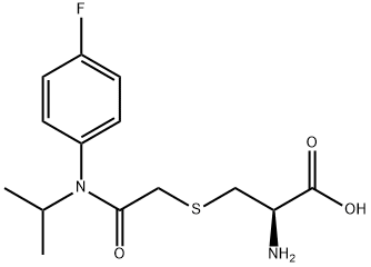 L-Cysteine, S-[2-[(4-fluorophenyl)(1-methylethyl)amino]-2-oxoethyl]- 结构式