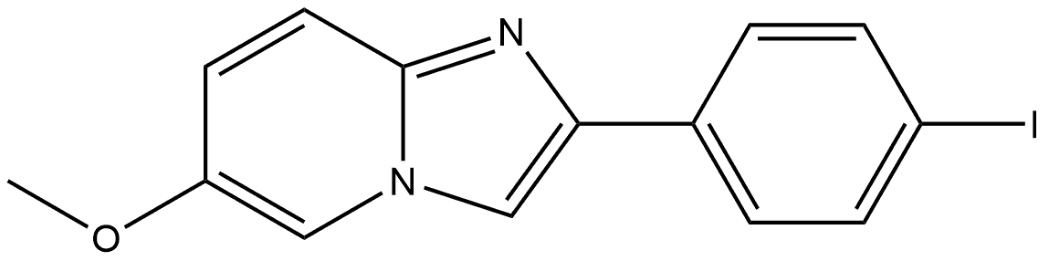 2-(4-Iodophenyl)-6-methoxyimidazo[1,2-a]pyridine Struktur