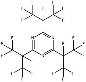 1,?3,?5-?Triazine, 2,?4,?6-?tris[1,?2,?2,?2-?tetrafluoro-?1-?(trifluoromethyl)?ethyl]?- Structure