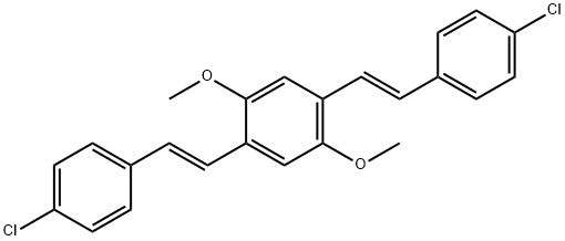 Benzene, 1,4-bis[(1E)-2-(4-chlorophenyl)ethenyl]-2,5-dimethoxy-|4,4'-(((1E,1'E)-(2,5-二甲氧基-1,4-亚苯基)双(乙烯-2,1-二基))双(氯苯)