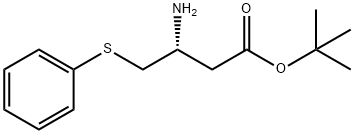 Butanoic acid, 3-amino-4-(phenylthio)-, 1,1-dimethylethyl ester, (3R)- Struktur