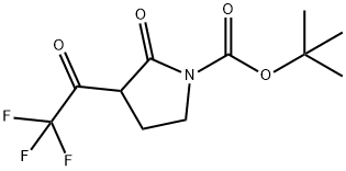 tert-butyl
2-oxo-3-(2,2,2-trifluoroacetyl)pyrrolidine-1-carbox
ylate Structure