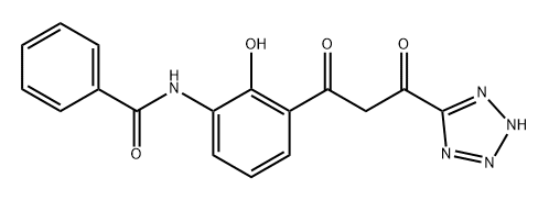 Benzamide, N-[3-[1,3-dioxo-3-(2H-tetrazol-5-yl)propyl]-2-hydroxyphenyl]- Structure