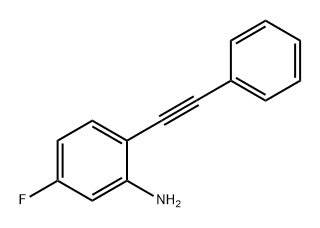 Benzenamine, 5-fluoro-2-(2-phenylethynyl)- Structure