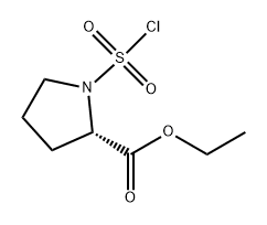 (S)-1-(氯磺酰基)吡咯烷-2-羧酸乙酯 结构式