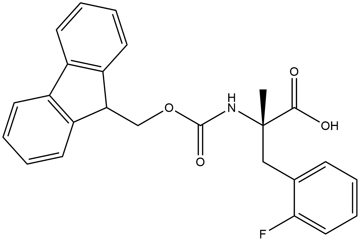 Phenylalanine, N-[(9H-fluoren-9-ylmethoxy)carbonyl]-2-fluoro-α-methyl- Structure