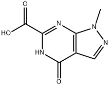 1H-Pyrazolo[3,4-d]pyrimidine-6-carboxylic acid, 4,5-dihydro-1-methyl-4-oxo- Struktur