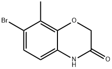 7-broMo-8-Methyl-3,4-dihydro-2H-1,4-benzoxazin-3-
one Structure