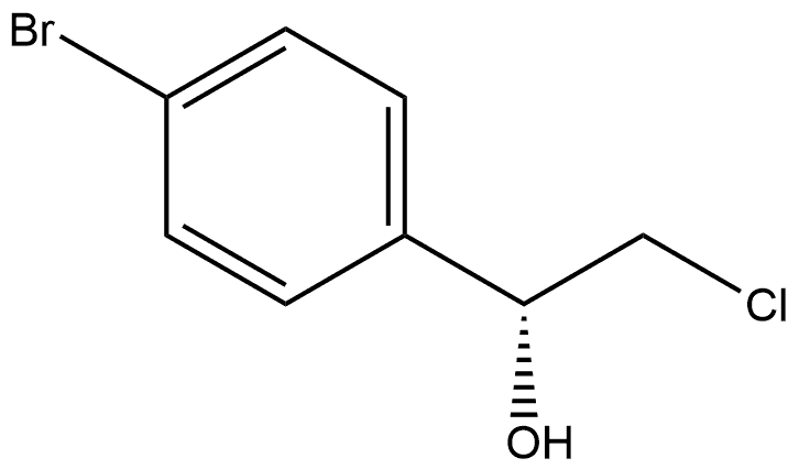 (1R)-1-(4-Bromophenyl)-2-chloroethan-1-ol Structure