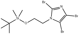 1H-Imidazole, 2,4,5-tribromo-1-[2-[[(1,1-dimethylethyl)dimethylsilyl]oxy]ethyl]- Structure