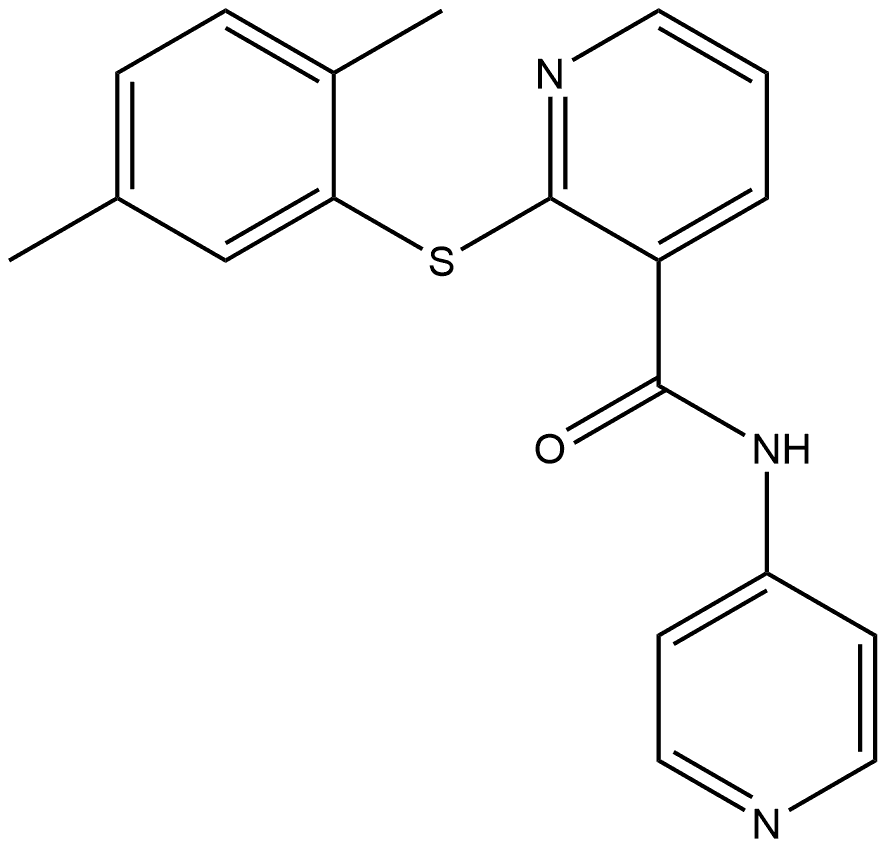 2-[(2,5-Dimethylphenyl)thio]-N-4-pyridinyl-3-pyridinecarboxamide Structure