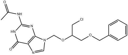 Acetamide, N-[9-[[1-(chloromethyl)-2-(phenylmethoxy)ethoxy]methyl]-6,9-dihydro-6-oxo-1H-purin-2-yl]-