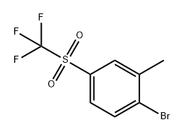 Benzene, 1-bromo-2-methyl-4-[(trifluoromethyl)sulfonyl]- Struktur