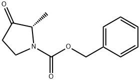 1-Pyrrolidinecarboxylic acid, 2-methyl-3-oxo-, phenylmethyl ester, (2S)-,1030899-57-0,结构式