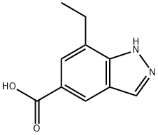 7-乙基-1H-吲唑-5-羧酸 结构式