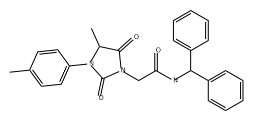 1-Imidazolidineacetamide, N-(diphenylmethyl)-4-methyl-3-(4-methylphenyl)-2,5-dioxo- Structure