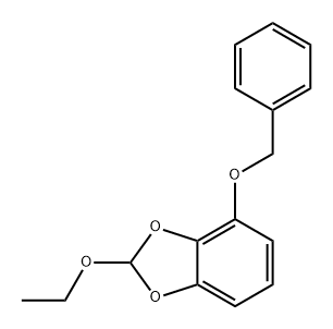 1,3-Benzodioxole, 2-ethoxy-4-(phenylmethoxy)- Structure