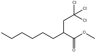 Octanoic acid, 2-(2,2,2-trichloroethyl)-, methyl ester Struktur