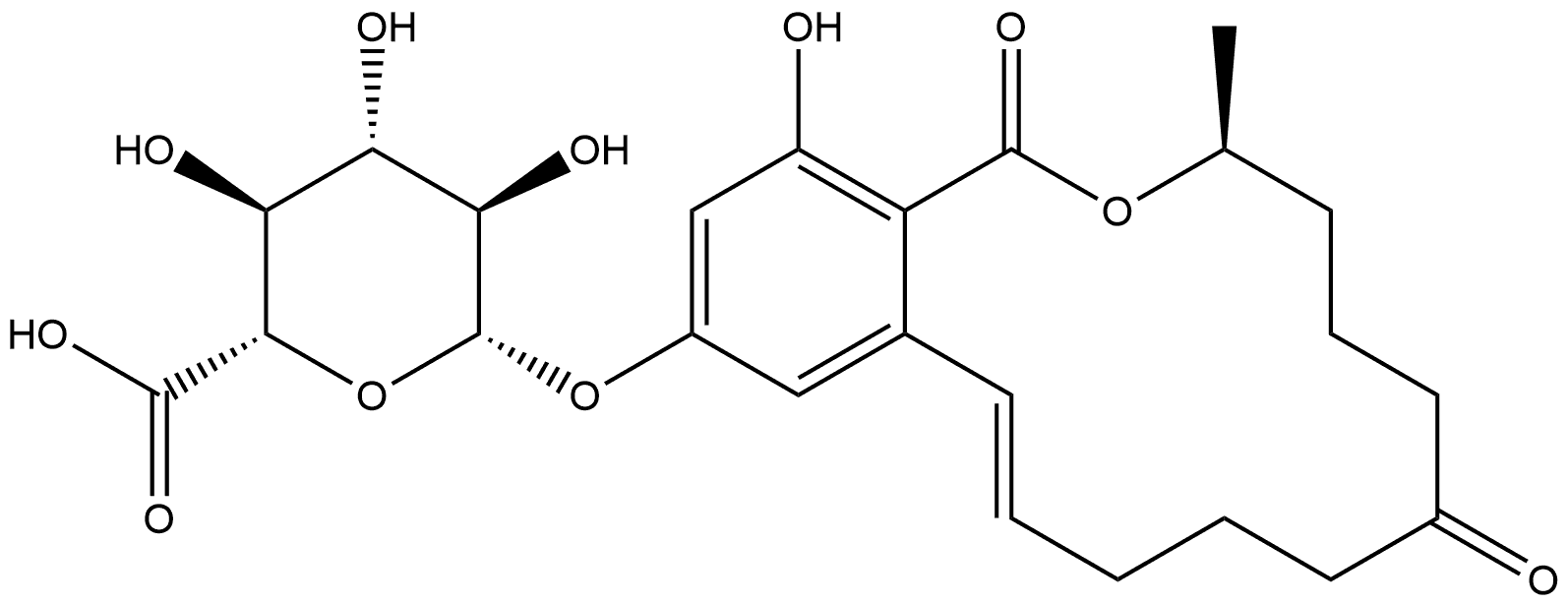 Zearalenone β-D-Glucuronide Structure